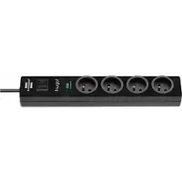 Brennenstuhl 4-Sekunden-Plugboard mit Netzschalter (4x, CEE 7/3, PECO 7/5)