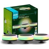 Calex Smart Outdoor Spot de Sol RGB et Éclairage Blanc Chaud - Lot de 3