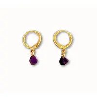 ByNouck Ensemble de Boucles d'Oreilles en Pierre d'Améthyste