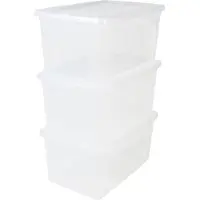 Iris Clearbox Opbergbox - 50L - Matière plastique - Transparent - Set van 3 (39.50 cm, 50 l, 3x)