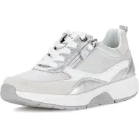 Gabor Rollingsoft Baskets basses gris clair / argent / blanc