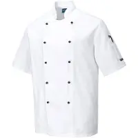 Portwest Veste de cuisine Kent Blanc S