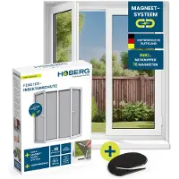 DS Produkte Hoberg Moustiquaire pour fenêtre avec fixation magnétique Moustiquaire découpable jusqu'à 150 x 130 cm Montage simple Moustiquaire sans percer, ni visser