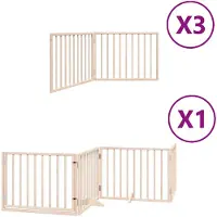 vidaXL Porte pour chien 10 pièces avec porte Pliable 800 cm Bois de peuplier