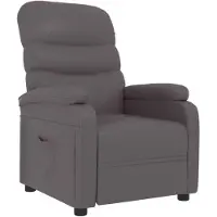 vidaXL Fauteuil relax gris similicuir