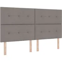 vidaXL Tête de lit LED avec bandes lumineuses LED Taupe 180 cm Tissu