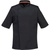 Portwest Veste cuisine manches courtes maille respirable Noir XL