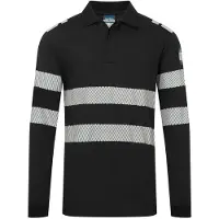 Portwest Polo Ml Pw3 Modaflame Fr - Taille S - Noir -