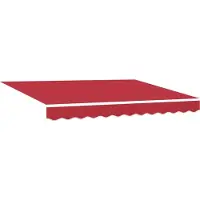 vidaXL Store à rallonge rouge 300 x 250 cm en tissu et aluminium