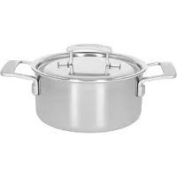 Demeyere Industry 5, 1029671 RVS casserole avec couvercle, 18 cm, 2.2l