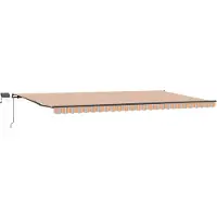 vidaXL Store banne rétractable multicolore 600 x 300 cm en tissu et aluminium