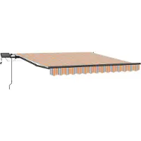 vidaXL Store à rallonge multicolore 350 x 250 cm en tissu et aluminium