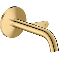 Hansgrohe Robinet de lavabo encastré AXOR One, pour montage mural, modèle Select, avec un bec de 160 mm, finition or poli