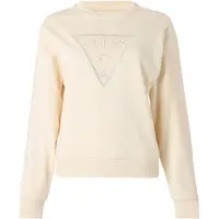 GUESS pour femme. W6GQ09K3183 Sweat Triangle blanc crème (M), Casuel, Coton