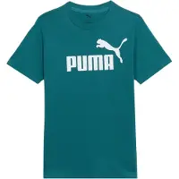 Puma T-Shirt 'ESS No. 1' pétrole / blanc