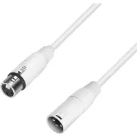 Adam hall - K4MMF0500-SNOW - Câble Micro Blanc REAN XLR femelle vers XLR mâle - 5.00 m
