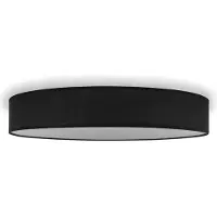 Smartwares Plafonnier avec abat-jour en tissu noir 60cm textile Lampe de plafond abat-jour en tissu