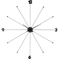 Kare Horloge murale Umbrella noire