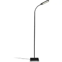 B.K.Licht Lampadaire noir salon LED 6,5W, luminosité réglable tête flexible choix de lumière fonction TOUCH lampadaire moderne chambre bureau