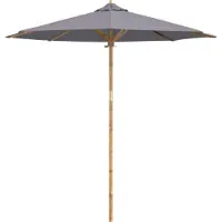 vidaXL Parasol de jardin , gris foncé, Ø 240 x 260 cm, en bambou