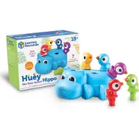 Learning Resources - Hippopotame Huey Jouet Pour La Motricité Fine Pour Les Tout-Petits Partir De 18 Mois Ler9108 Multicoloured