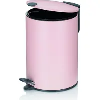kela Poubelle à pédale 3l rose nuage - Line - 23617 - mats