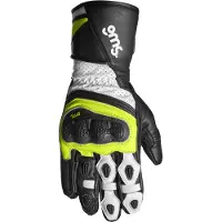 GMS GR-1 SF Gants Noirs Blancs Jaunes Perforés Taille L