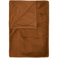 Essenza Plaid Essenza Furry Leather Marron-150 x 200 cm