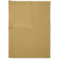 Essenza Plaid Essenza Knitted Ajour Fern Jaune-130 x 170 cm