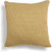 Essenza Coussin Décoratif Essenza Ajour Knitted Fern Yellow (50 x 50 cm)