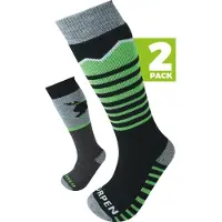 Lorpen S2kne Merino Eco Socks 2 Units Vert,Gris EU 27-30 Enfants