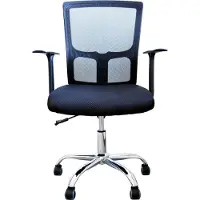 BRASQ OC200 Ergonomic Office Chair Black with Breathable Mesh - Chaises de bureau - Réglable en hauteur - Gaming chair 49 x 47 x 94 cm