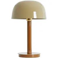Light & Living Lampe de bureau Marivet sable brillant et brun - Ø 25cm