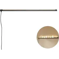 QAZQA Applique murale moderne noire avec LED incluse - Letterbox