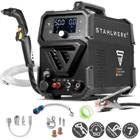 Stahlwerk Découpeuse plasma CUT 50 P Digital - Découpeuse plasma de 50 A, puissance de coupe jusqu'à 20 mm, Inverter Plasma Cutter avec allumage Blowback