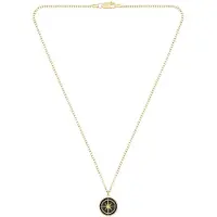 BOSS Collier doré avec pendentif médaillon