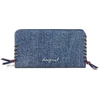 Desigual Portefeuille bleu pour femme avec compartiments et fermeture éclair - élégant et pratique