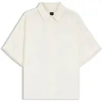 BOSS pour femme. 50559261 Chemise Bisenas blanche (S), Casuel, Fête, Lin, Classique, Manche courte