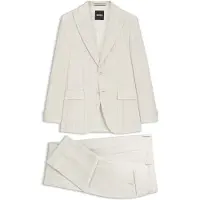 BOSS Costume deux pièces Slim en coton et laine vierge