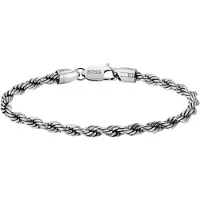 HUGO BOSS Bracelet à chaîne argentée à maille corde
