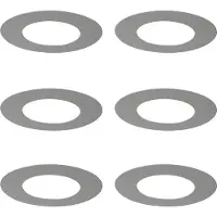 QAZQA Lot de 6 bagues de recouvrement en acier inoxydable pour spots encastrables 7,5 - 13 cm - Spacer