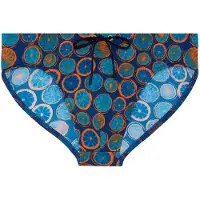 Hom Maillot de bain ' Swim Mini Briefs Trapani ' bleu marine / orange