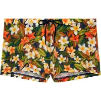 Hom Shorts de bain ' Swim Shorts Etna ' vert / mélange de couleurs / orange