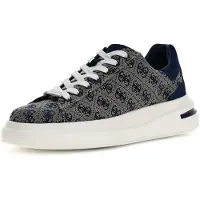 GUESS pour homme. FMJEBAFAL12 Trainers Elba navy (44), Plat, Lacets, Casuel, Marine