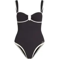 Karl Lagerfeld Maillot de bain 'Signature' noir / blanc