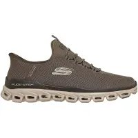 SKECHERS pour homme. 233010 Slip-ins Glide Step Noxus pantoufles marron verdâtre (46), Plat, Lacets, Casuel