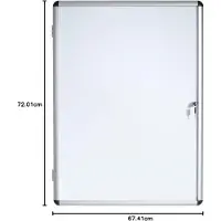 BI-Office Vitrine d'affichage VT620109150 intérieur magnétique 72x67.4cm