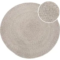 Axi Corfu Tapis D'Extérieur, Rond, Beige/Rosé, 180 X 180 Cm / Épaisseur : 5 Mm - Tapis Jardin Extérieur/Intérieur - Tapis Balcon Fabriqué À Partir De