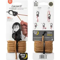 Nite Ize Mousqueton Camjam Xt Aluminum Cord Tightener With Paracord - Noir - Nouvelle collection