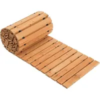 Vevor Chemin de jardin roulant 368x43 cm, Chemin de bois roulant, Chemin extérieur roulant en bois de cèdre adapté aux escaliers de jardin, jardin, arrière-cour, terrasse